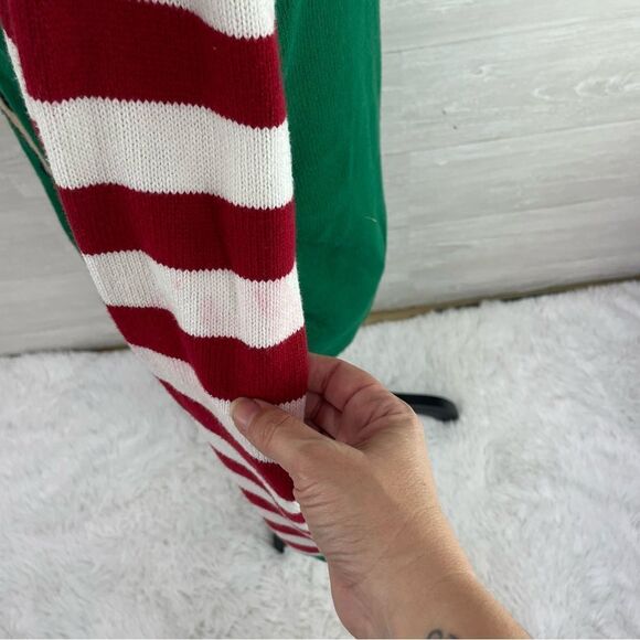 Ugly Christmas Sweater Santa Pug Striped Christmas Sweater - Picture 8 of 8